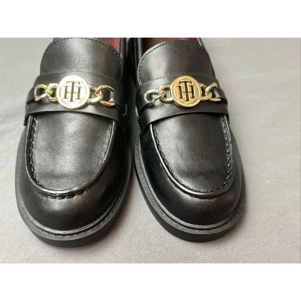 Tommy Hilfiger Black Loafer Women's Slip On Size 6 And 8 New - Picture 12 of 16